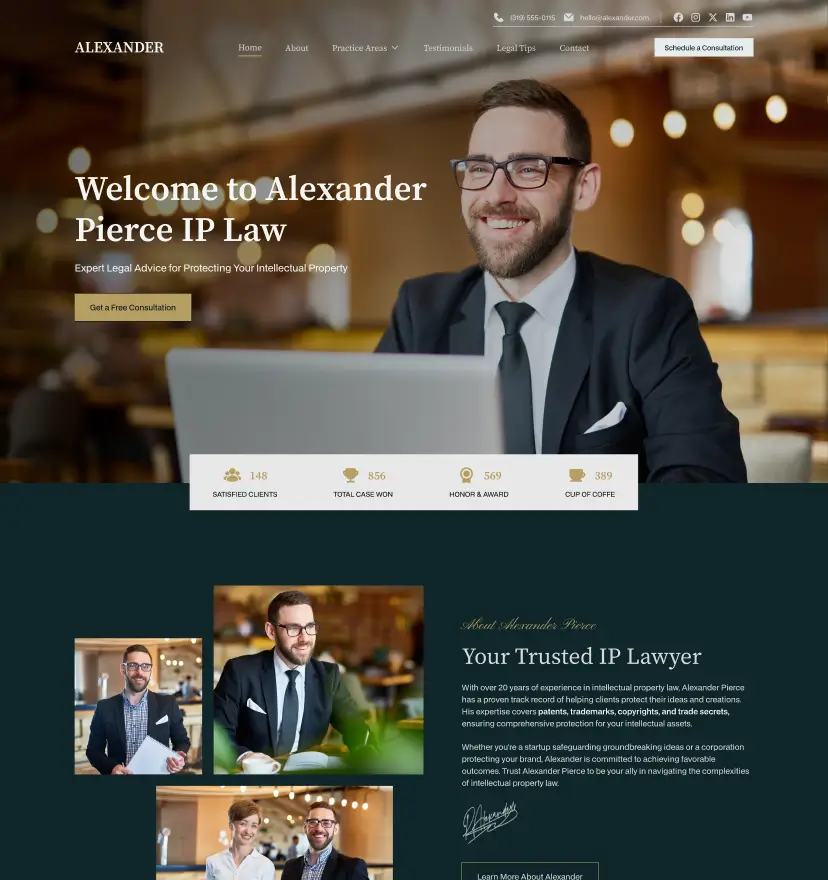 Alexander Portfolio Website Design