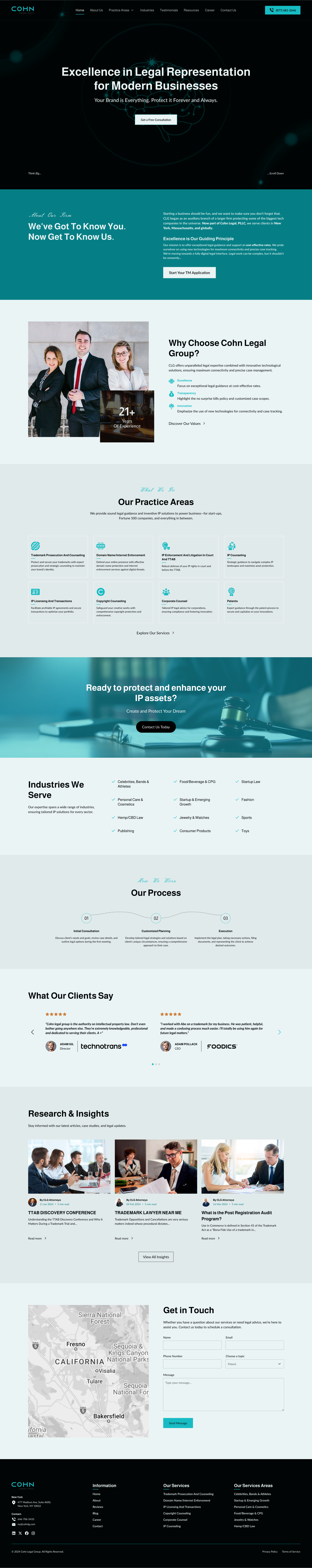 Cohn Legal Law Firm Website Redesign