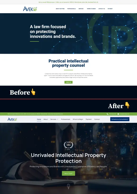 Avek IP Law Firm before After